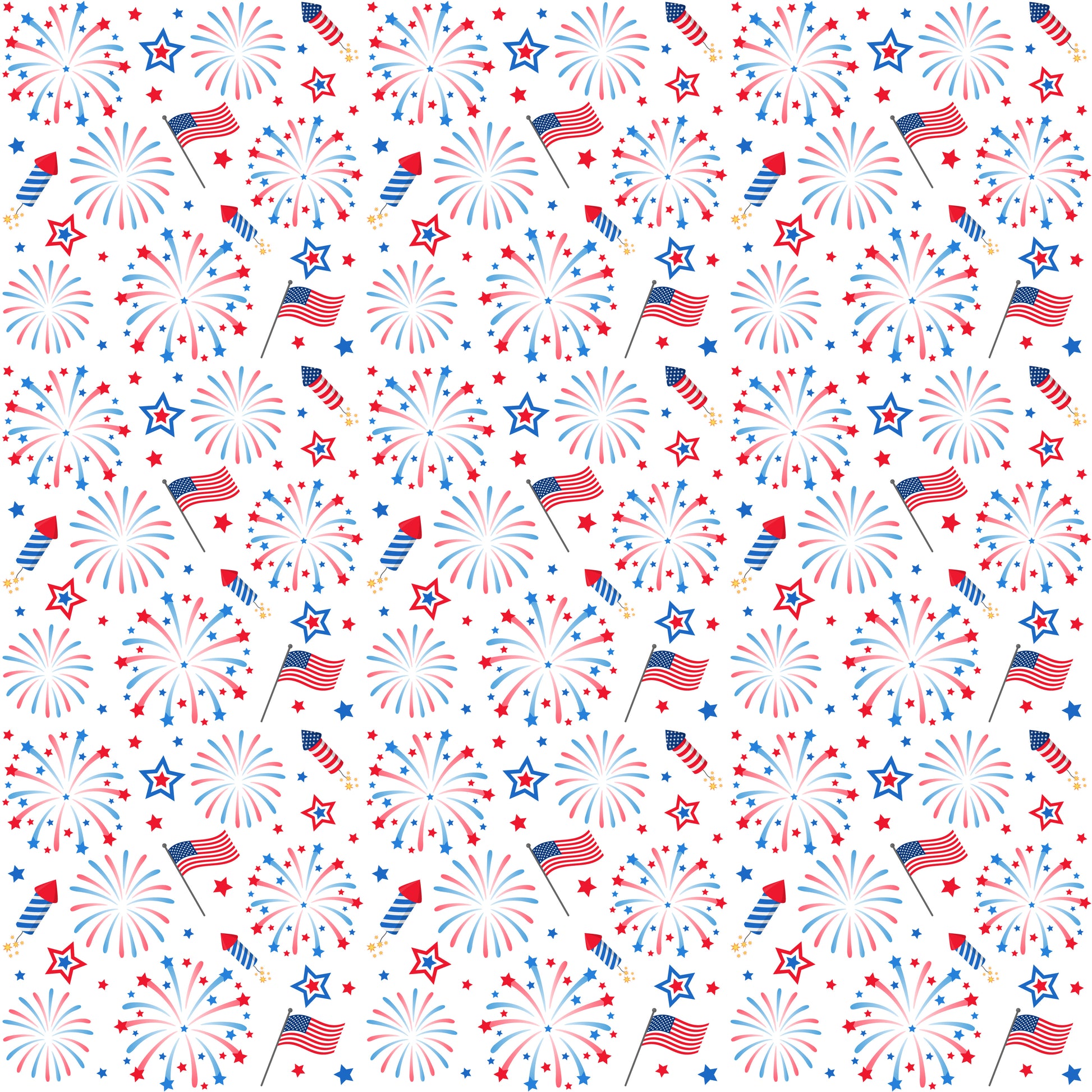 USA Celebration 12x12 Patterned Vinyl Sheet
