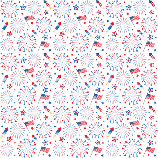 USA Celebration 12x12 Patterned Vinyl Sheet
