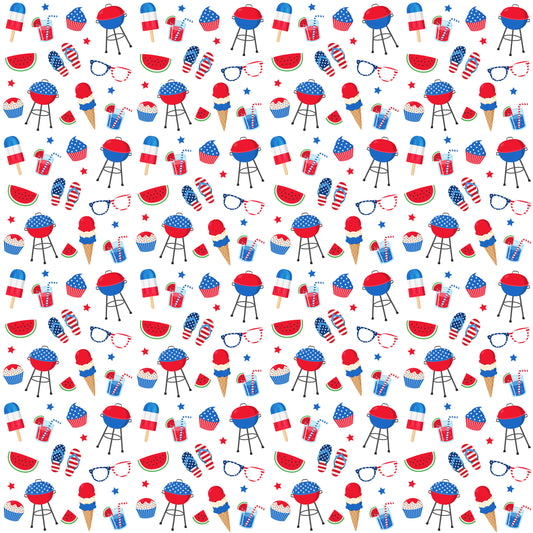 USA Cookout 12x12 Patterned Vinyl Sheet