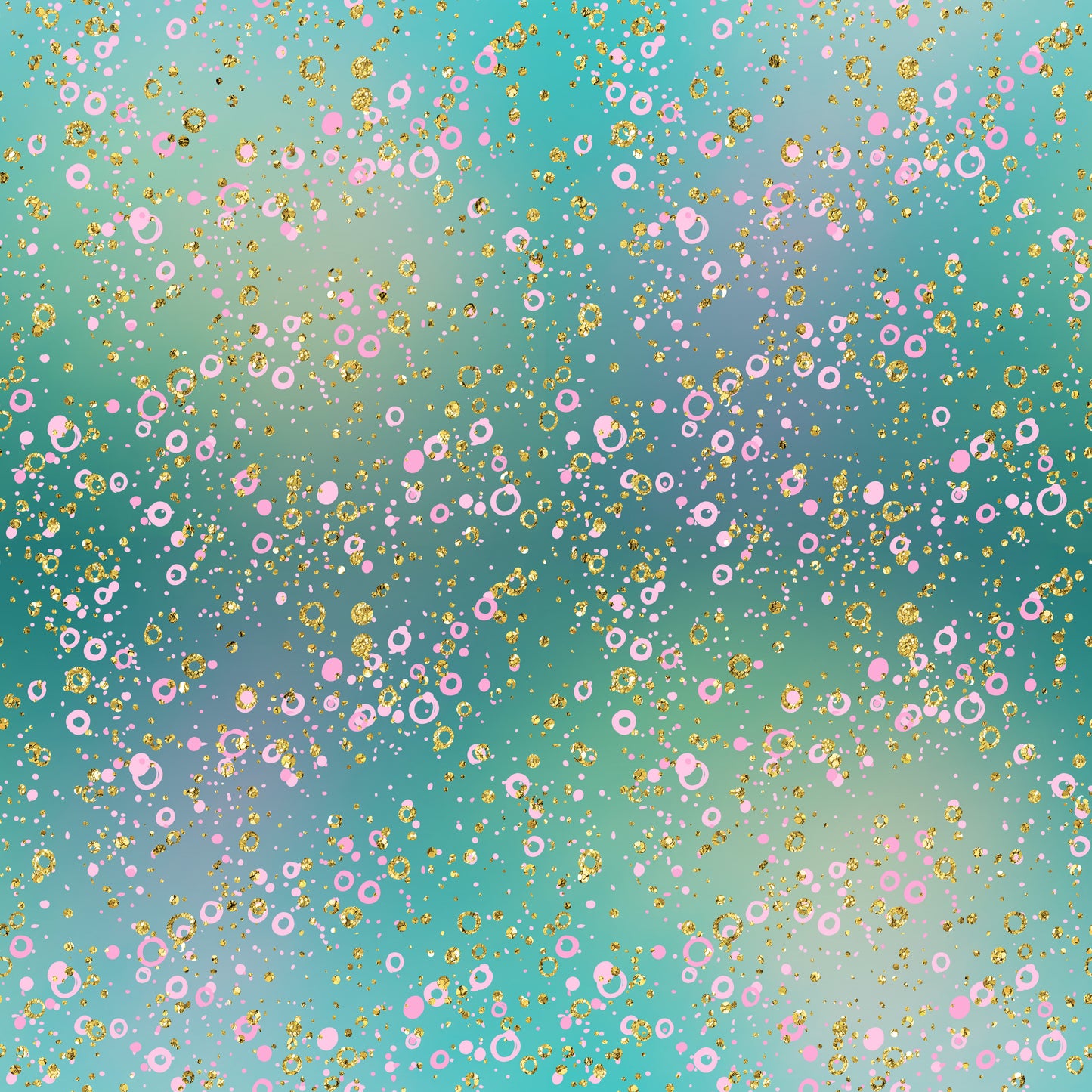 Abstract Gold, Green & Pink Under the Sea 12x12 Patterned Vinyl Sheet