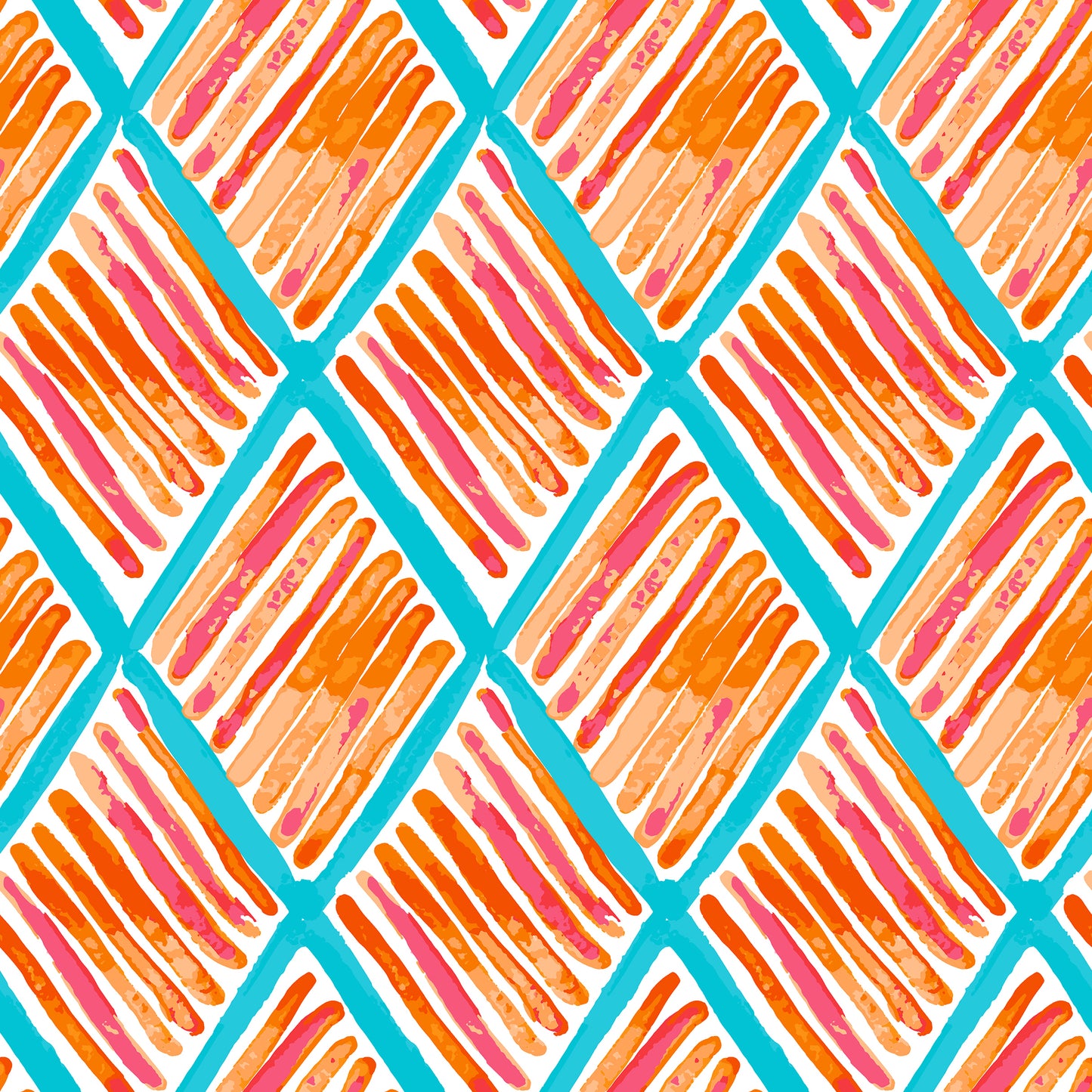 Abstract Orange Stripes in Blue Diamonds 12x12 Patterned Vinyl Sheet