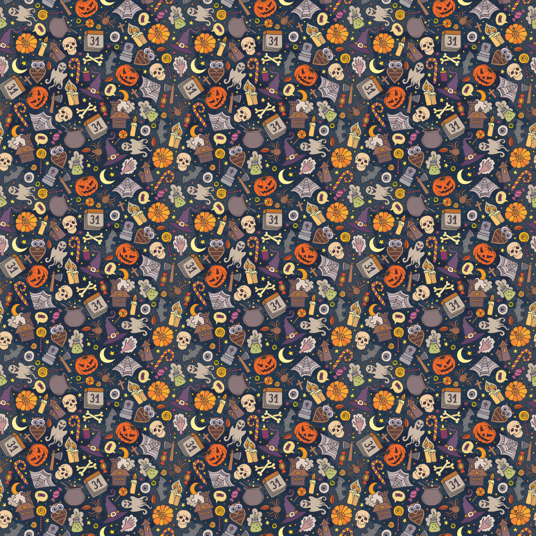 All Things Halloween 12x12 Patterned Vinyl Sheet