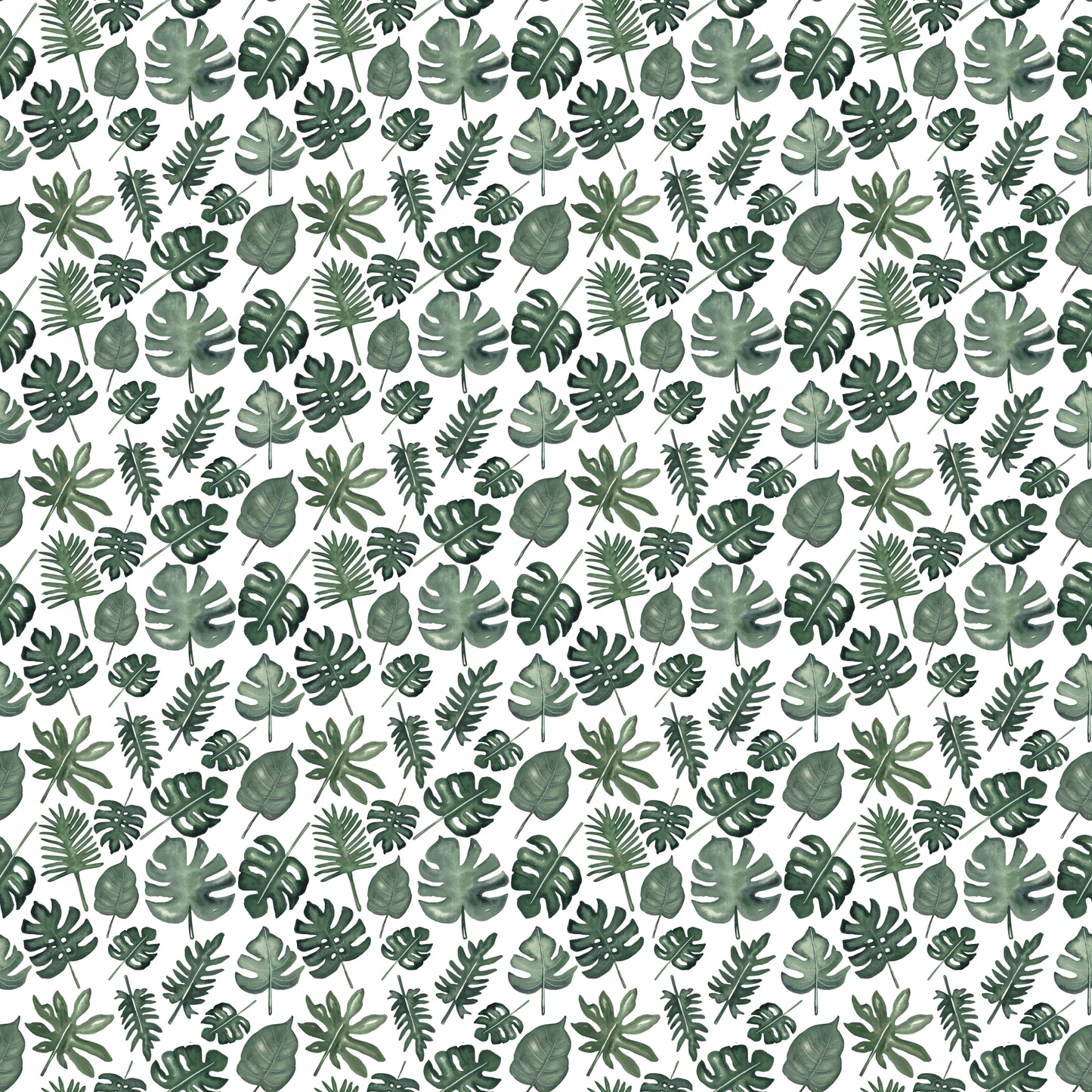 Assorted Jungle Leaves 12x12 Patterned Vinyl Sheet