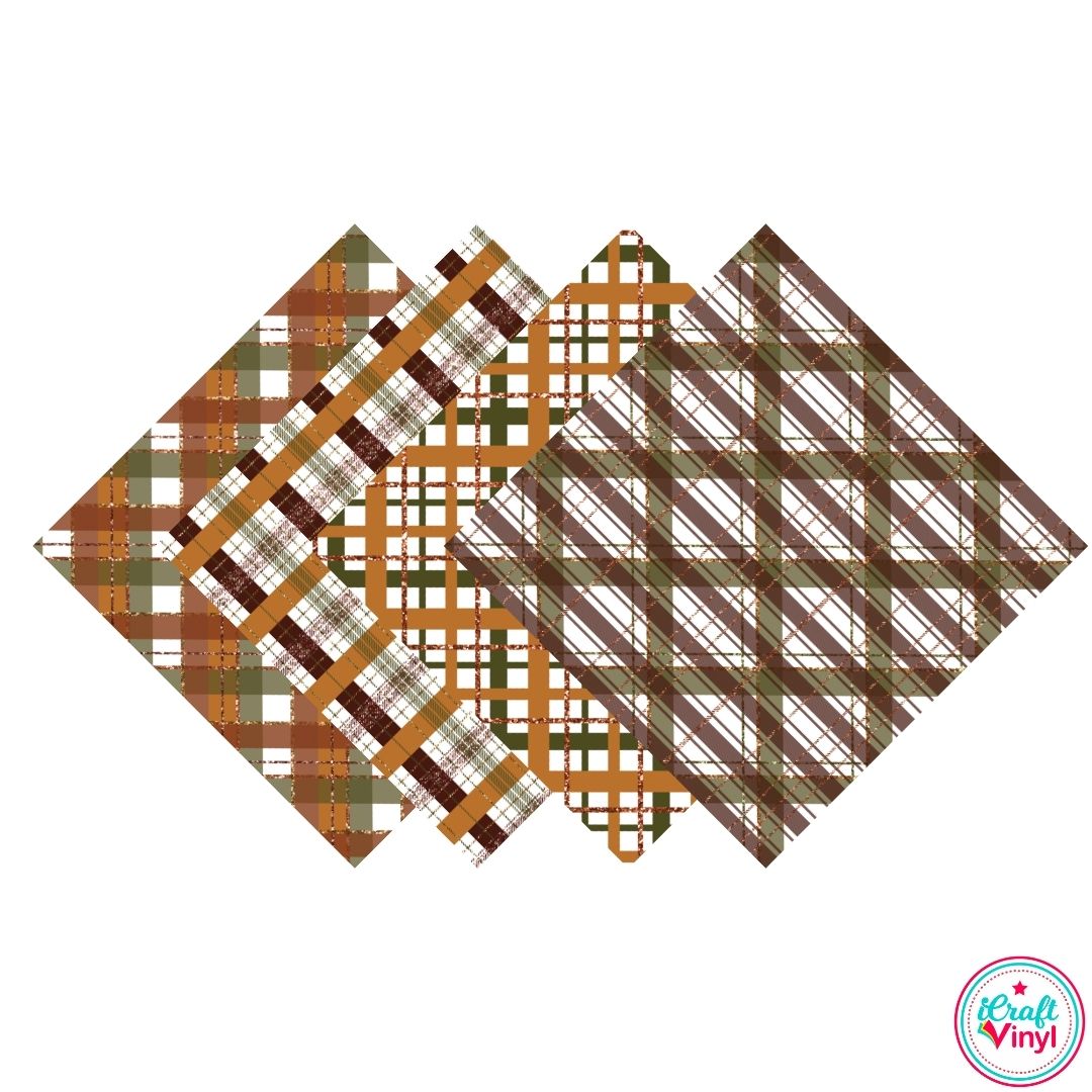 Glitter Fall Plaid Patterned Pack