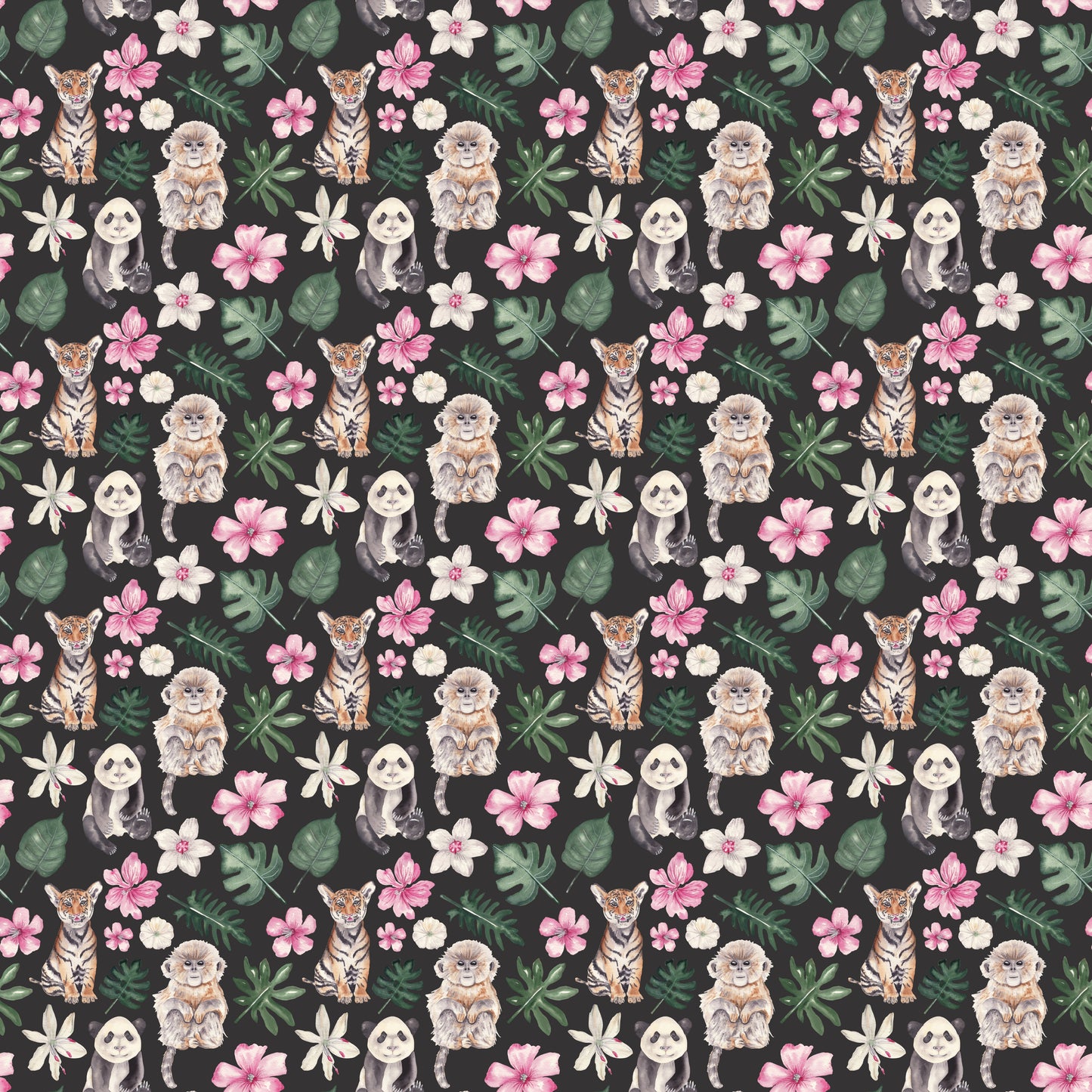 Baby Jungle Animals 12x12 Patterned Vinyl Sheet