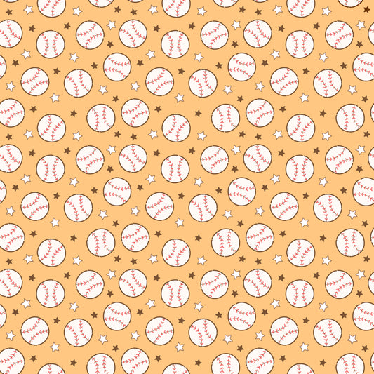 Baseball & Stars 12x12 Patterned Vinyl Sheet