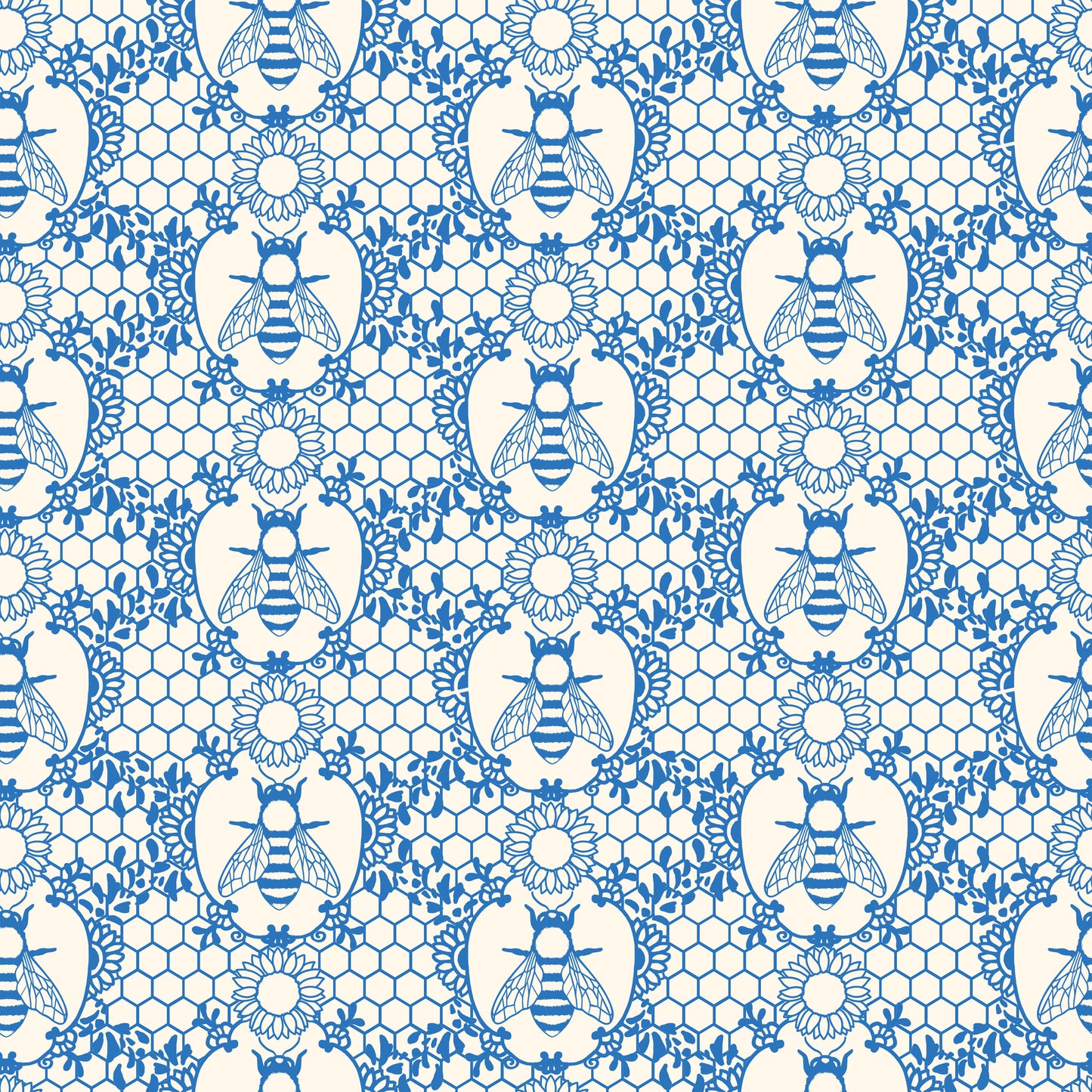 Bee China Pattern 12x12 Patterned Vinyl Sheet
