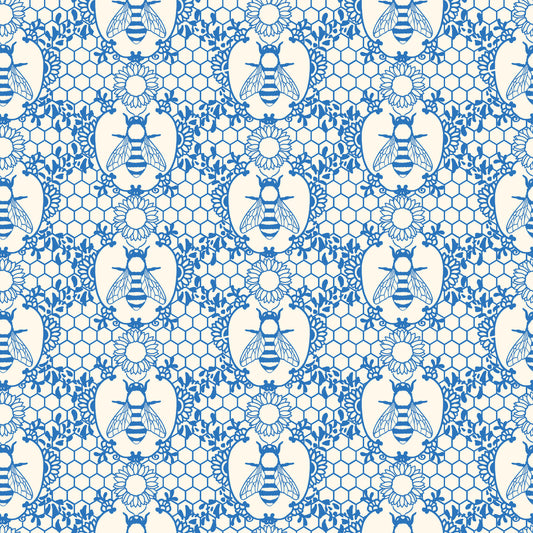 Bee China Pattern 12x12 Patterned Vinyl Sheet