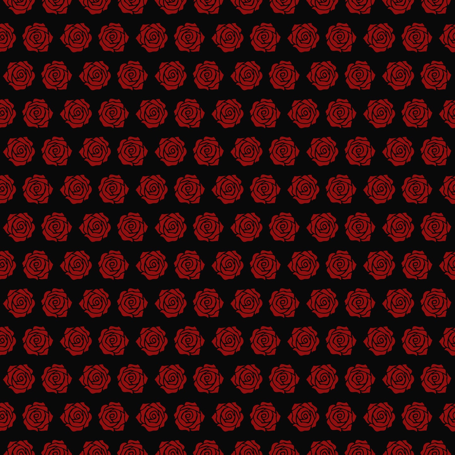 Black & Red Roses 12x12 Patterned Vinyl Sheet