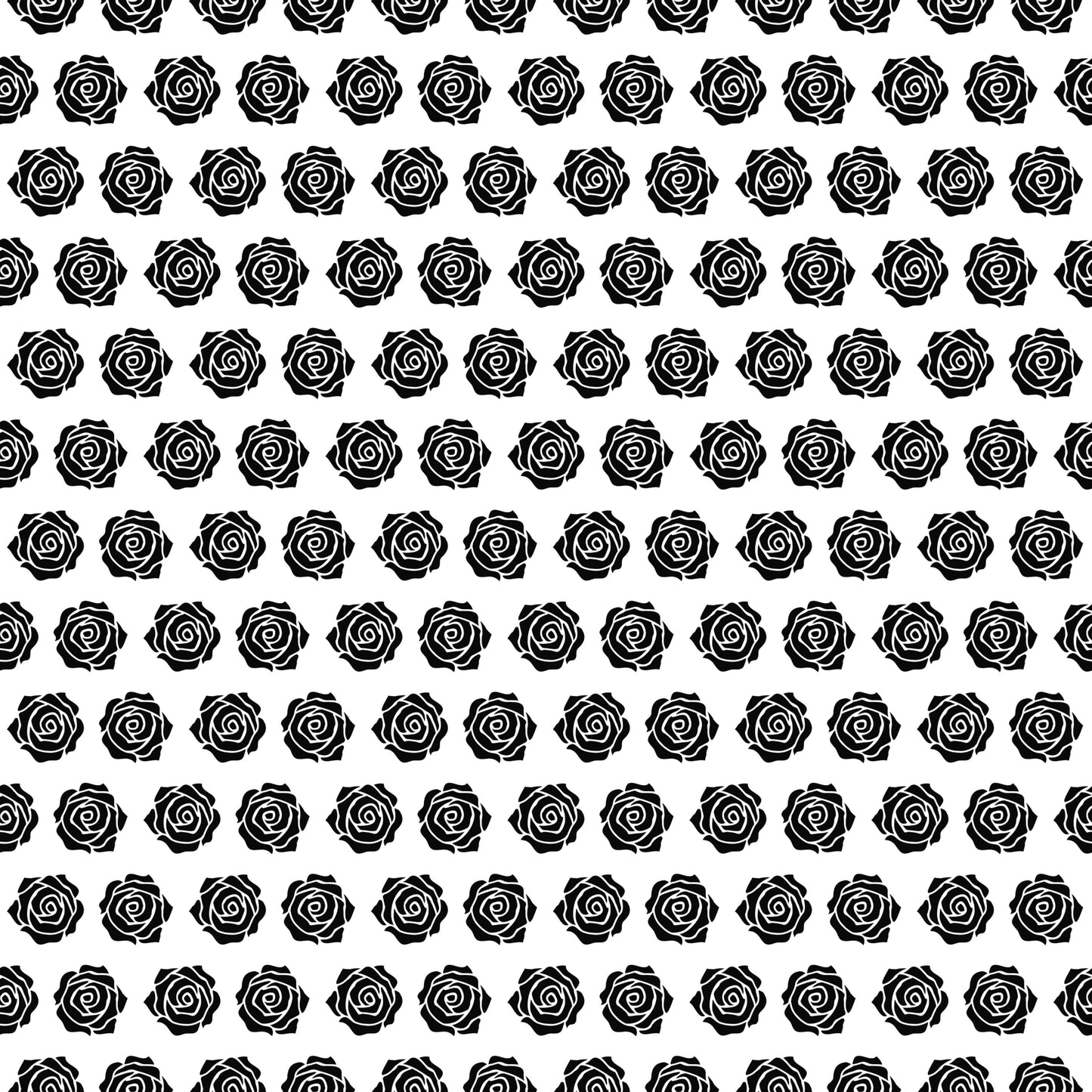 Black & White Roses 12x12 Patterned Vinyl Sheet