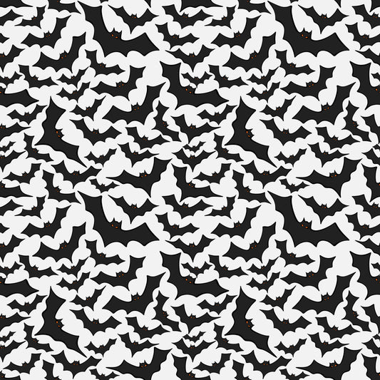 Black Bats 12x12 Patterned Vinyl Sheet