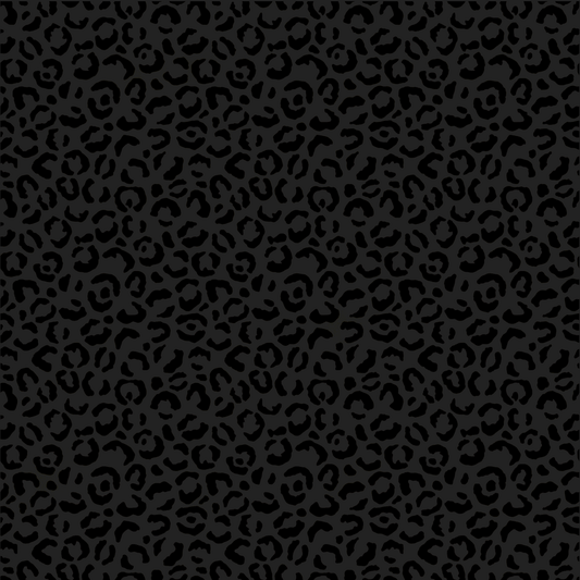 Black Leopard Print Patterned Vinyl Sheet