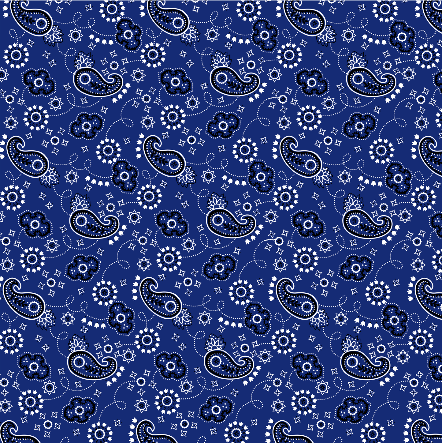 Blue Bandana 12x12 Patterned Vinyl Sheet