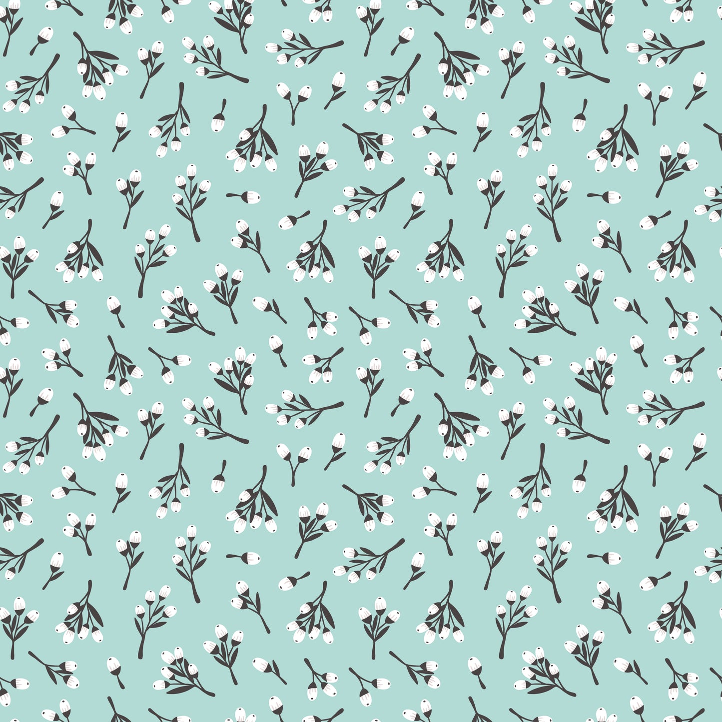 Blue Cotton Flowers 12x12 Patterned Vinyl Sheet
