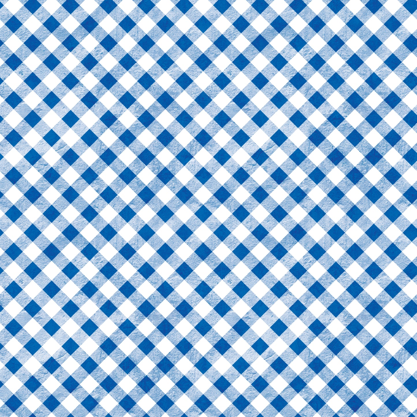 Blue Diagonal Gingham Plaid 12x12 Patterned Vinyl Sheet