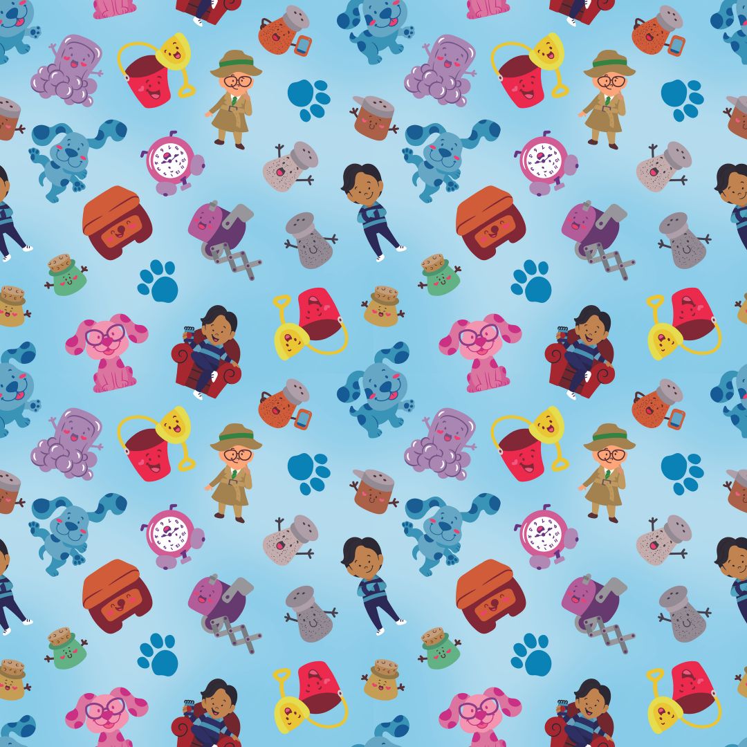 Blue Dog Clues 12x12 Patterned Vinyl Sheet