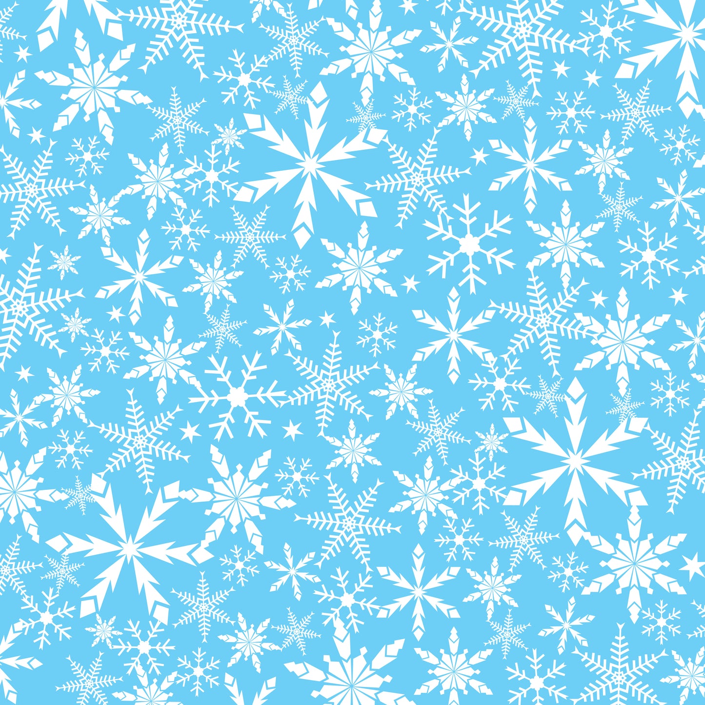Blue Snowflakes 12x12 Patterned Vinyl Sheet