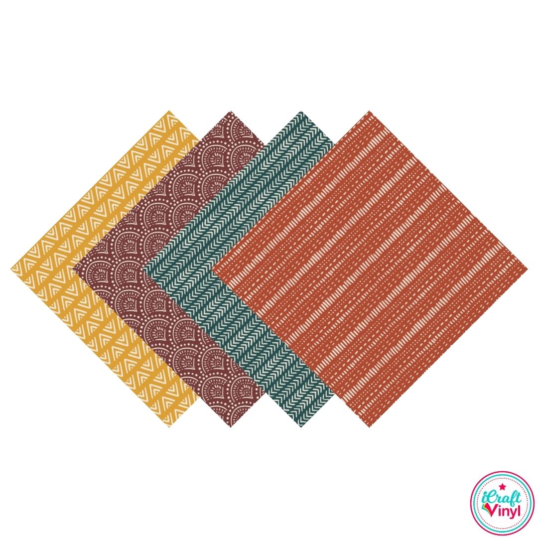 Boho Autumn Patterned Vinyl Pack