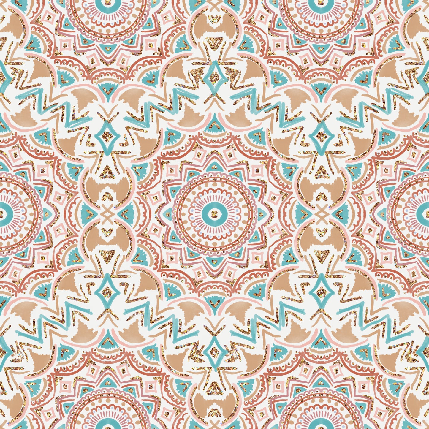 Boho Mandala 12x12 Patterned Vinyl Sheet