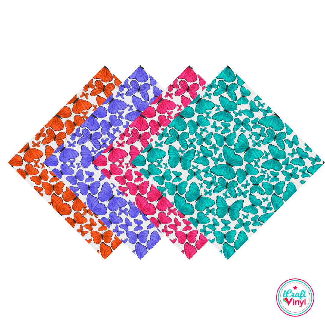 Butterflies Patterned HTV Pack