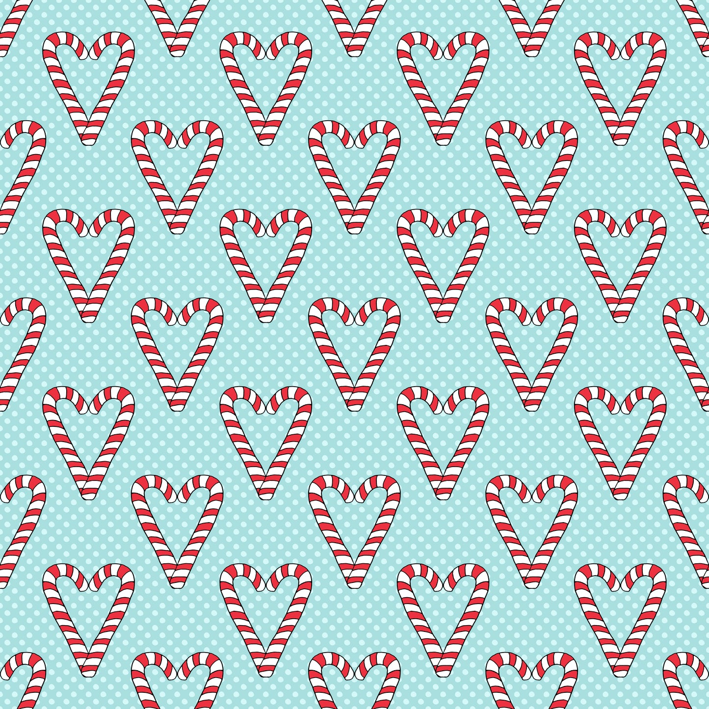 Candy Cane Hearts 12x12 Patterned Vinyl Sheet