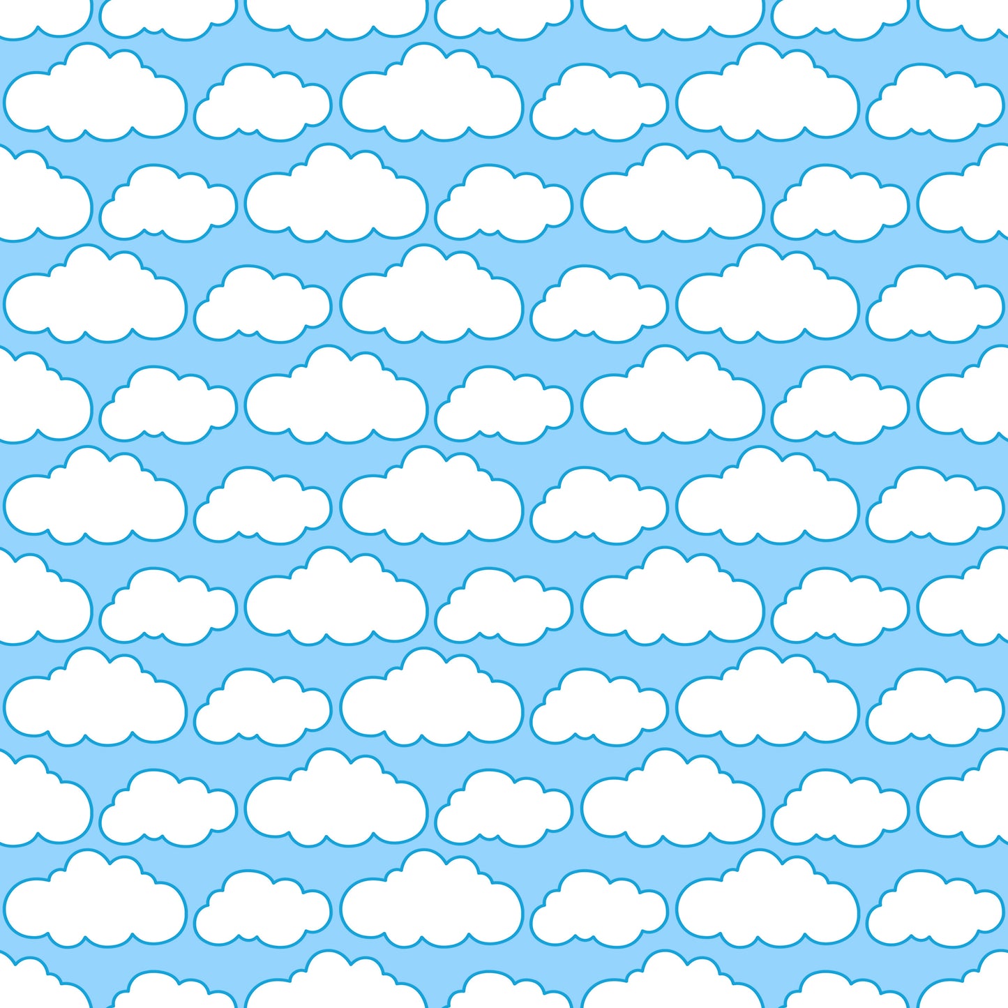 Cartoon Clouds 12x12 Patterned Vinyl Sheet