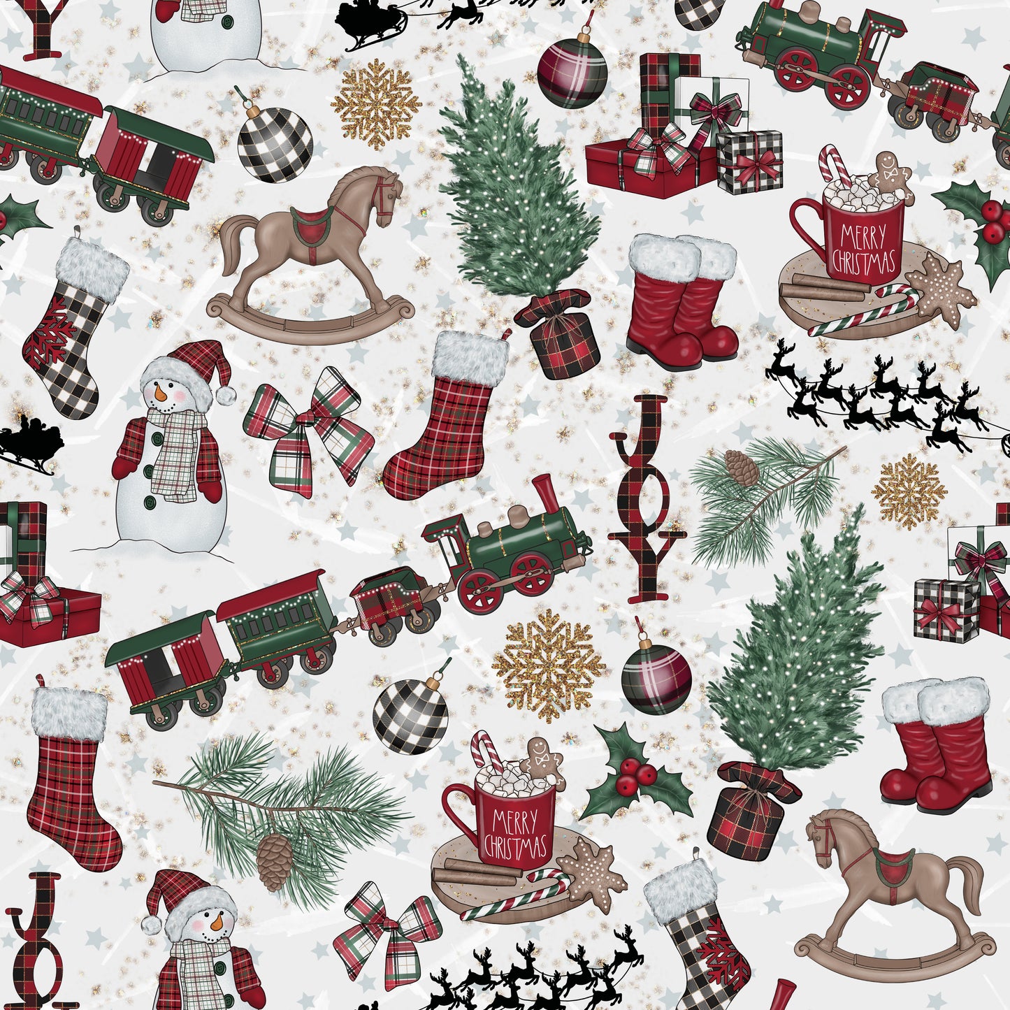 Christmas Everything 12x12 Patterned Vinyl Sheet