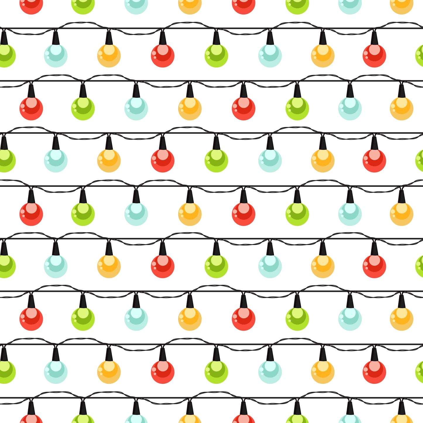 Christmas Lights 12x12 Patterned Vinyl Sheet