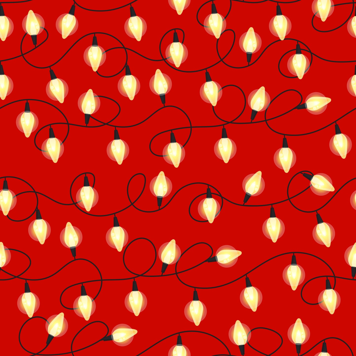 Christmas Lights Red 12x12 Patterned Vinyl Sheet