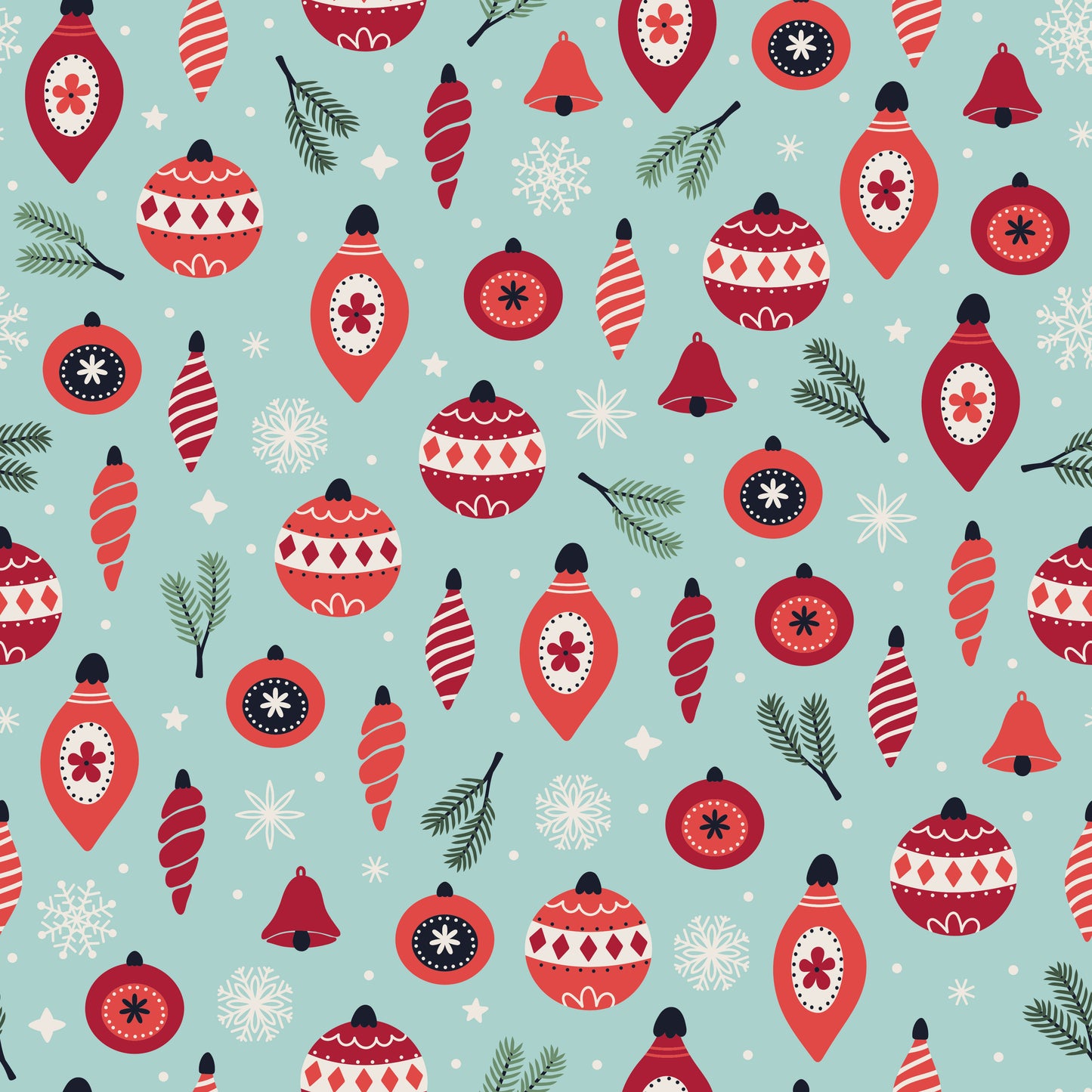Christmas Tree Decorations 12x12 Patterned Vinyl Sheet