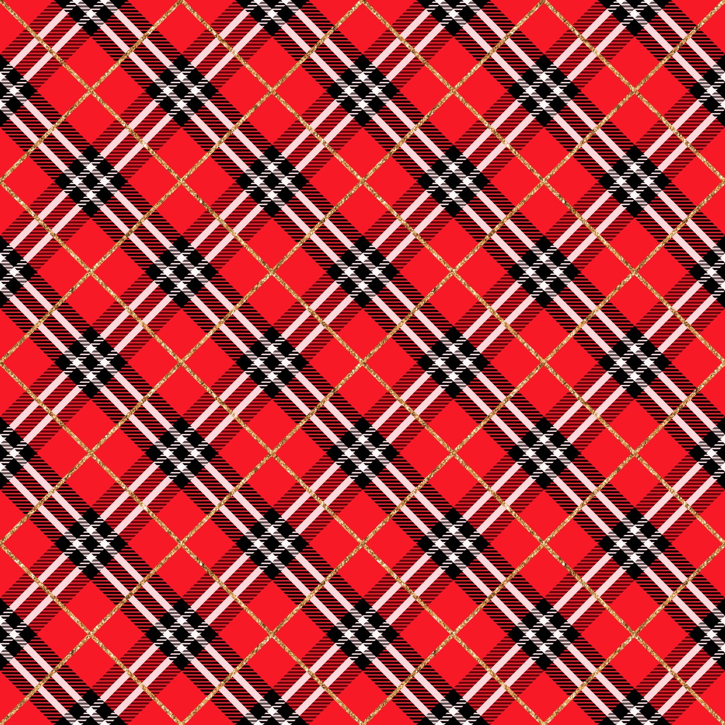 Classic Christmas Plaid 12x12 Patterned Vinyl Sheet