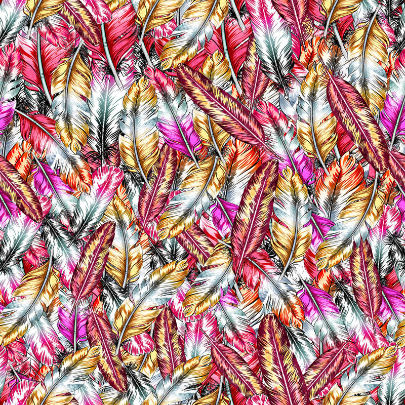 Retro Feathers 12x12 Patterned Vinyl Sheet