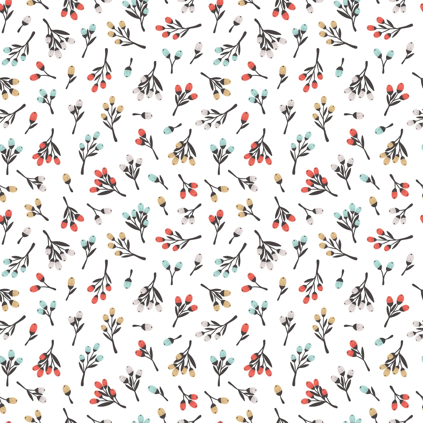 Colorful Cotton Flowers 12x12 Patterned Vinyl Sheet
