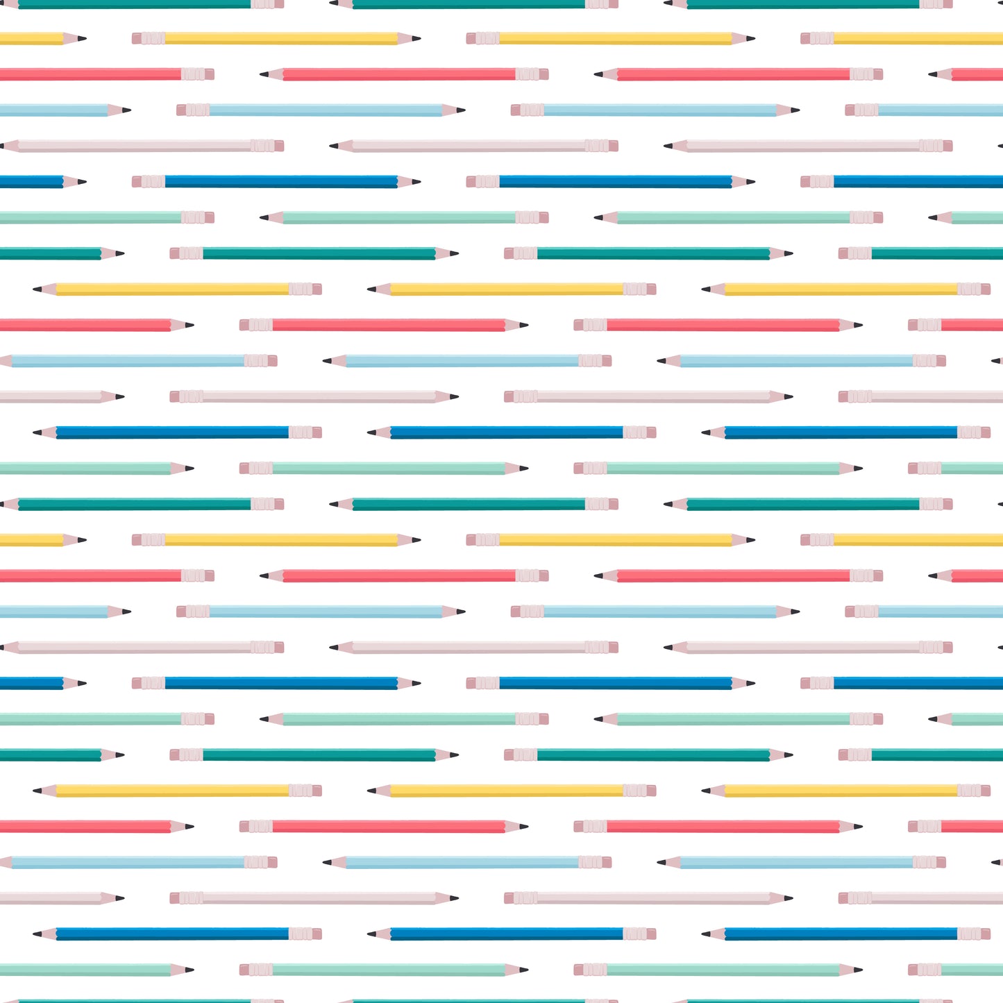 Colorful Pencils 12x12 Patterned Vinyl Sheet