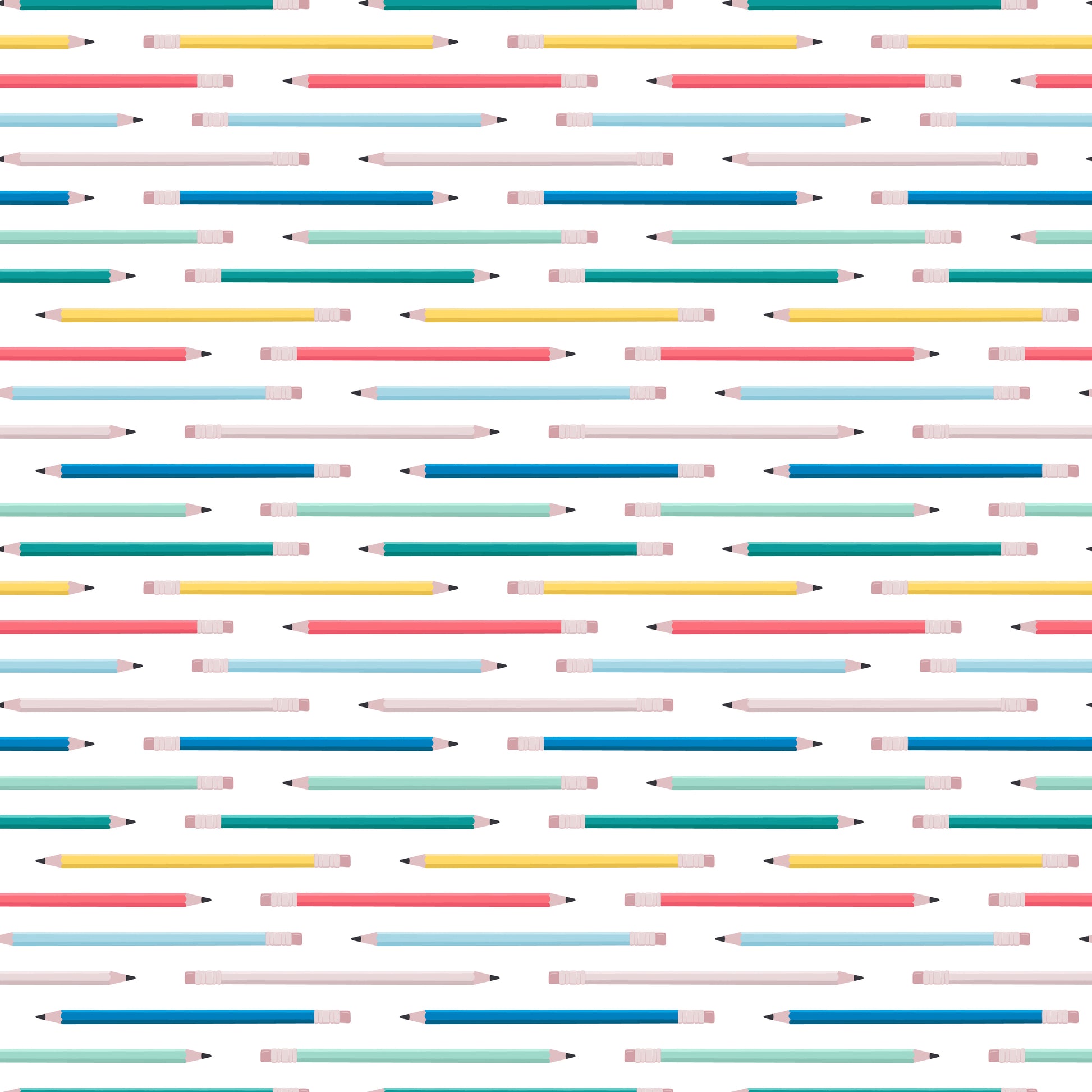 Colorful Pencils 12x12 Patterned Vinyl Sheet
