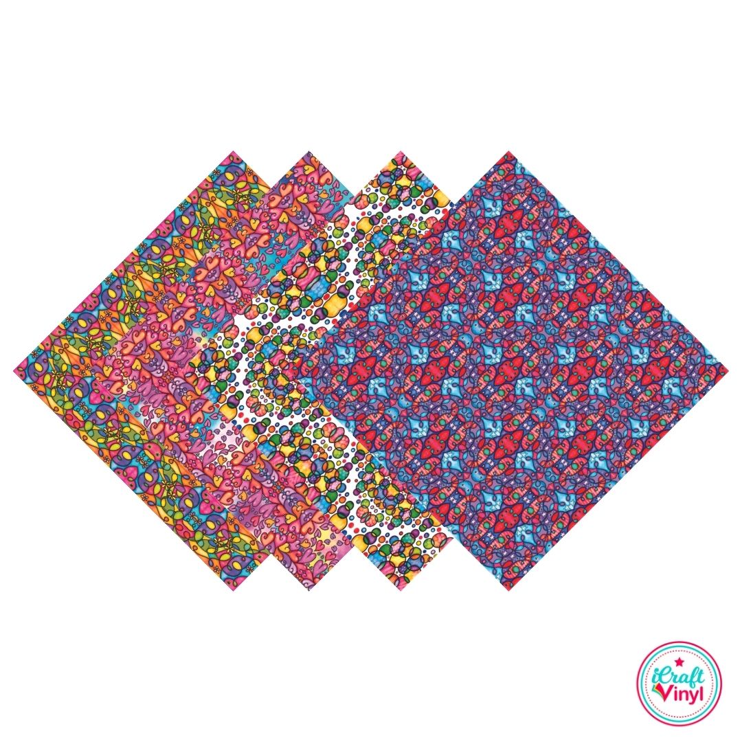 Crazy Kaleidoscope Patterned Vinyl Pack