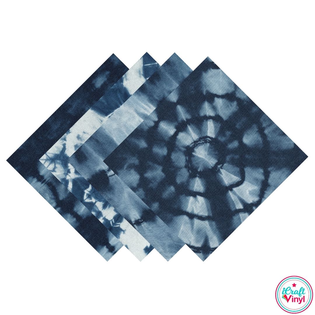 Denim Tie-Dye Patterned HTV Pack