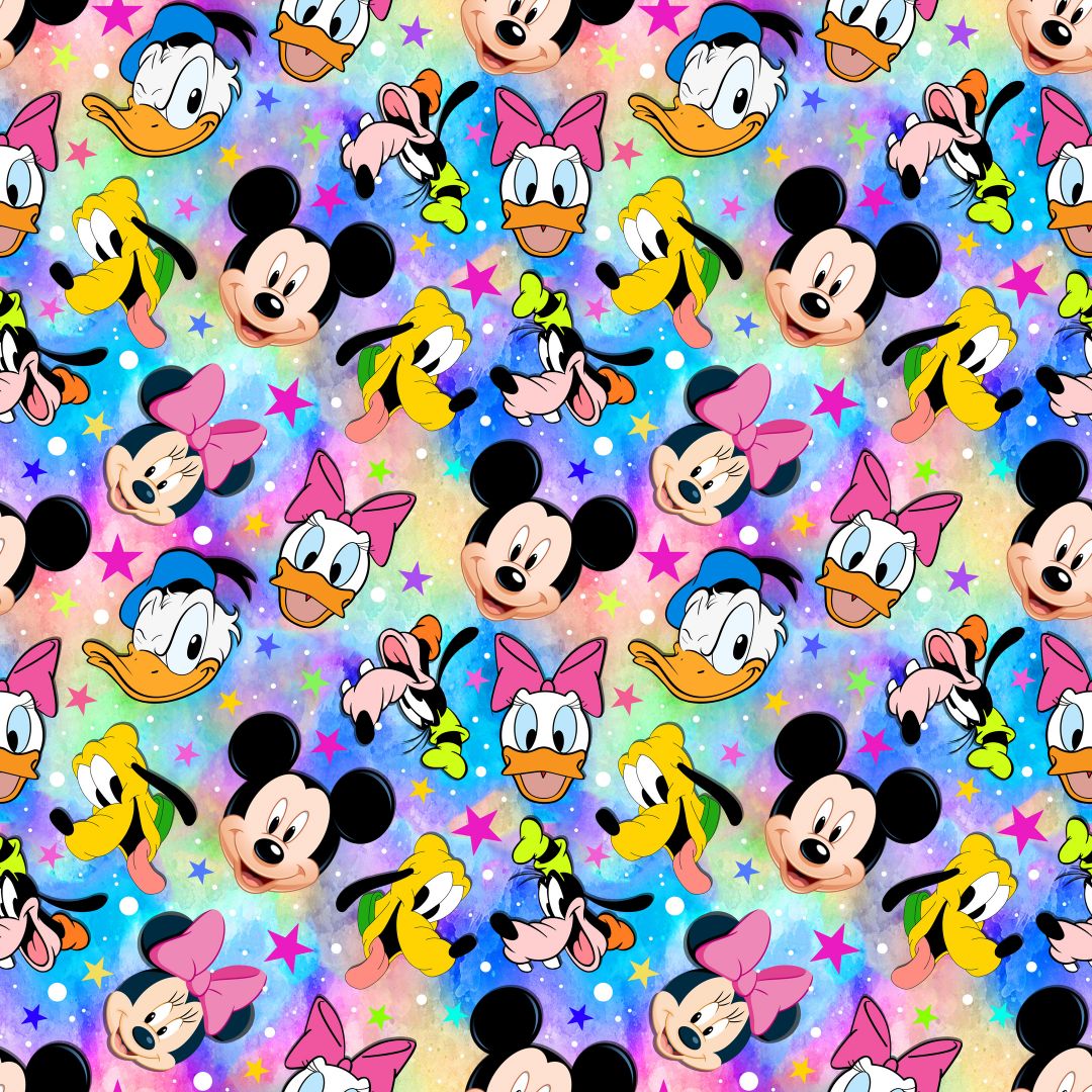 Disney Character Faces 12x12 Patterned Vinyl Sheet