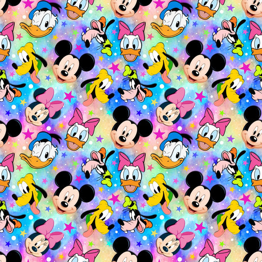 Disney Character Faces 12x12 Patterned Vinyl Sheet