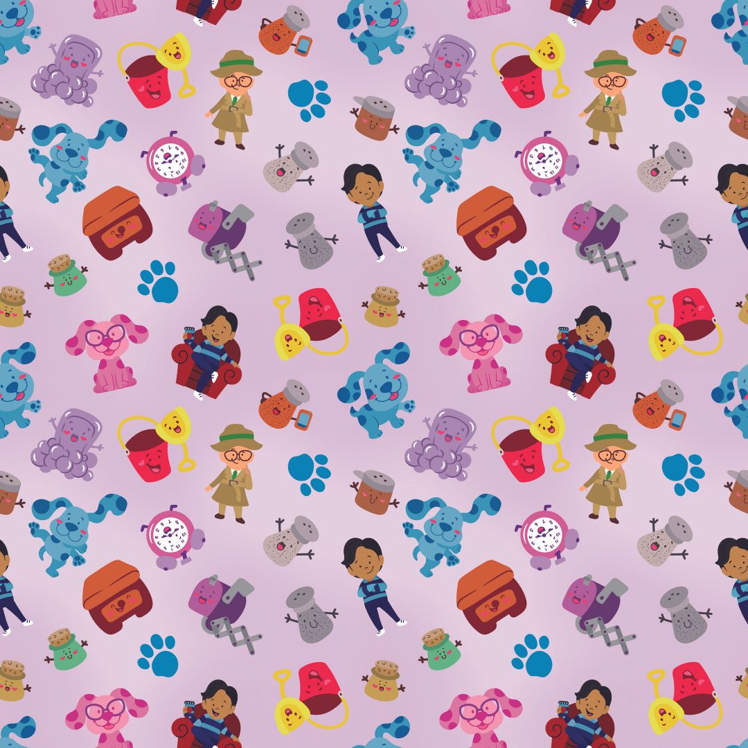 Pink Dog Clues 12x12 Patterned Vinyl Sheet
