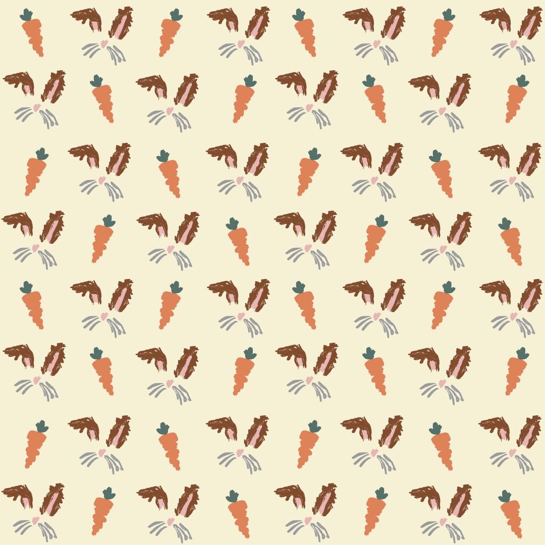 Easter Bunnies & Carrots 12x12 Patterned Vinyl Sheet