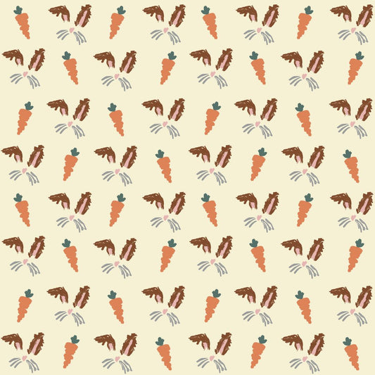 Easter Bunnies & Carrots 12x12 Patterned Vinyl Sheet