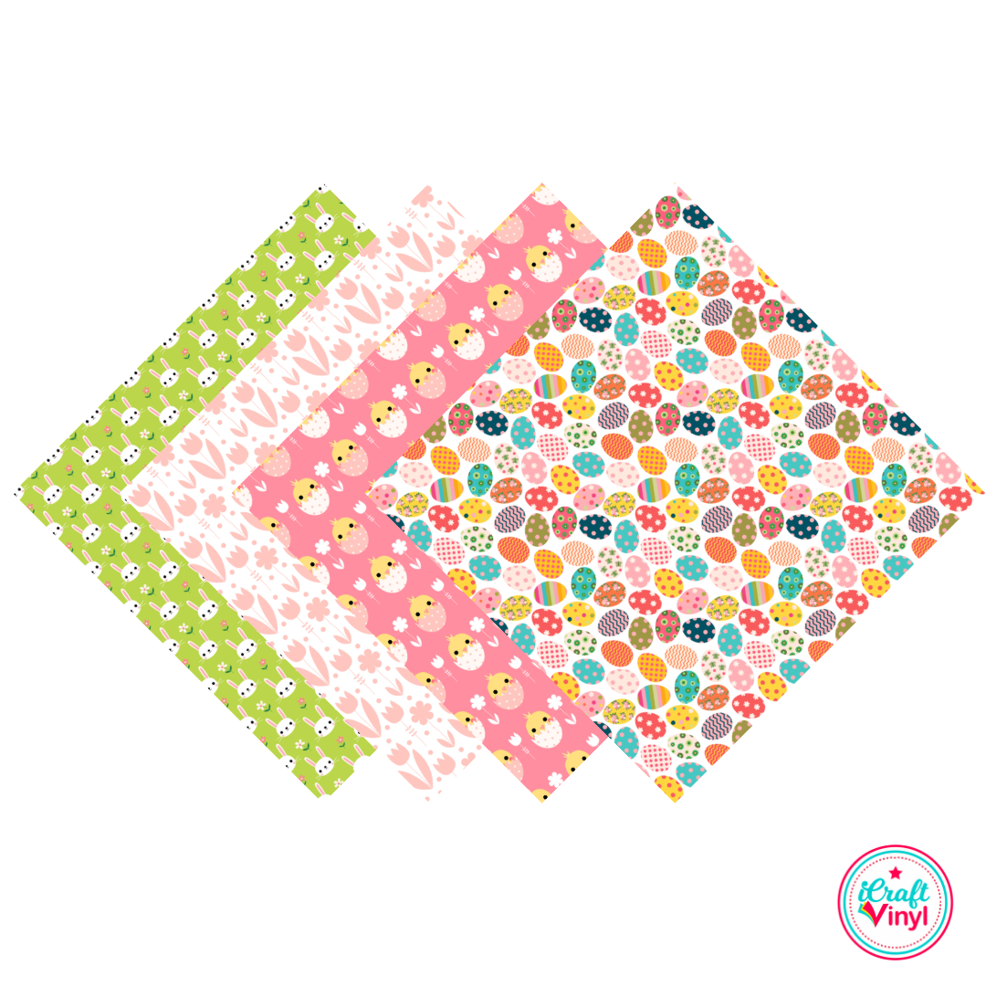 Hoppy Easter Patterned HTV Pack