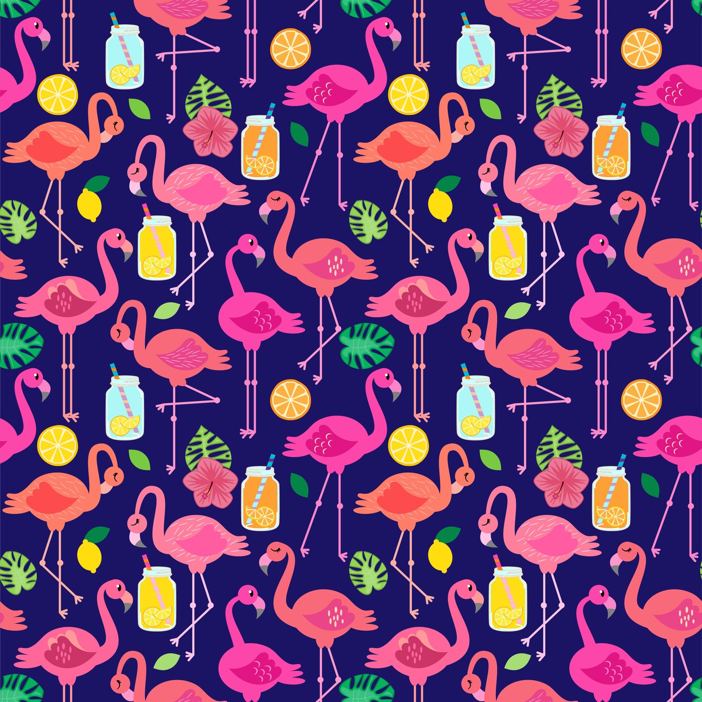 Flamingo Summer 12x12 Patterned Vinyl Sheet