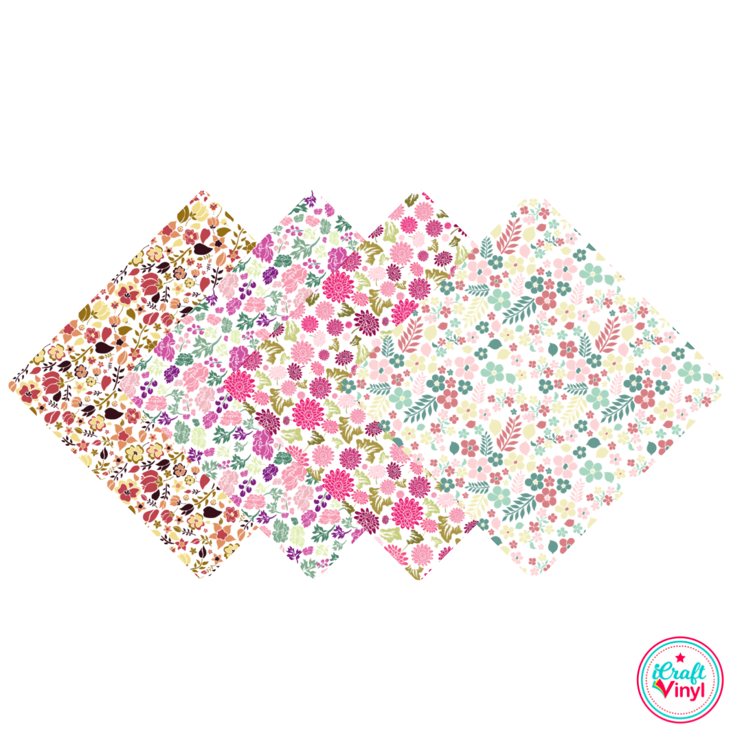 Floral Patterned HTV Pack