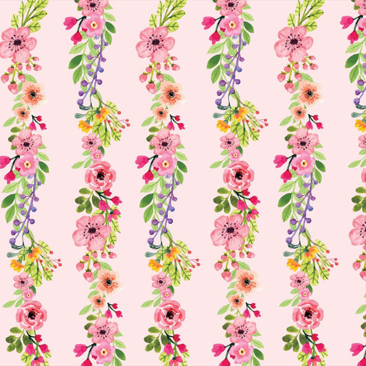 Floral Rows 12x12 Patterned Vinyl Sheet