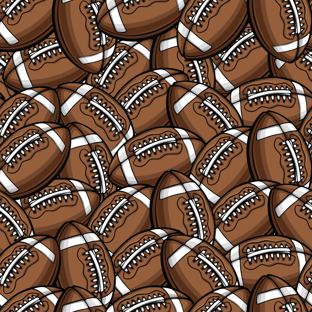 Footballs 12x12 Patterned Vinyl Sheet