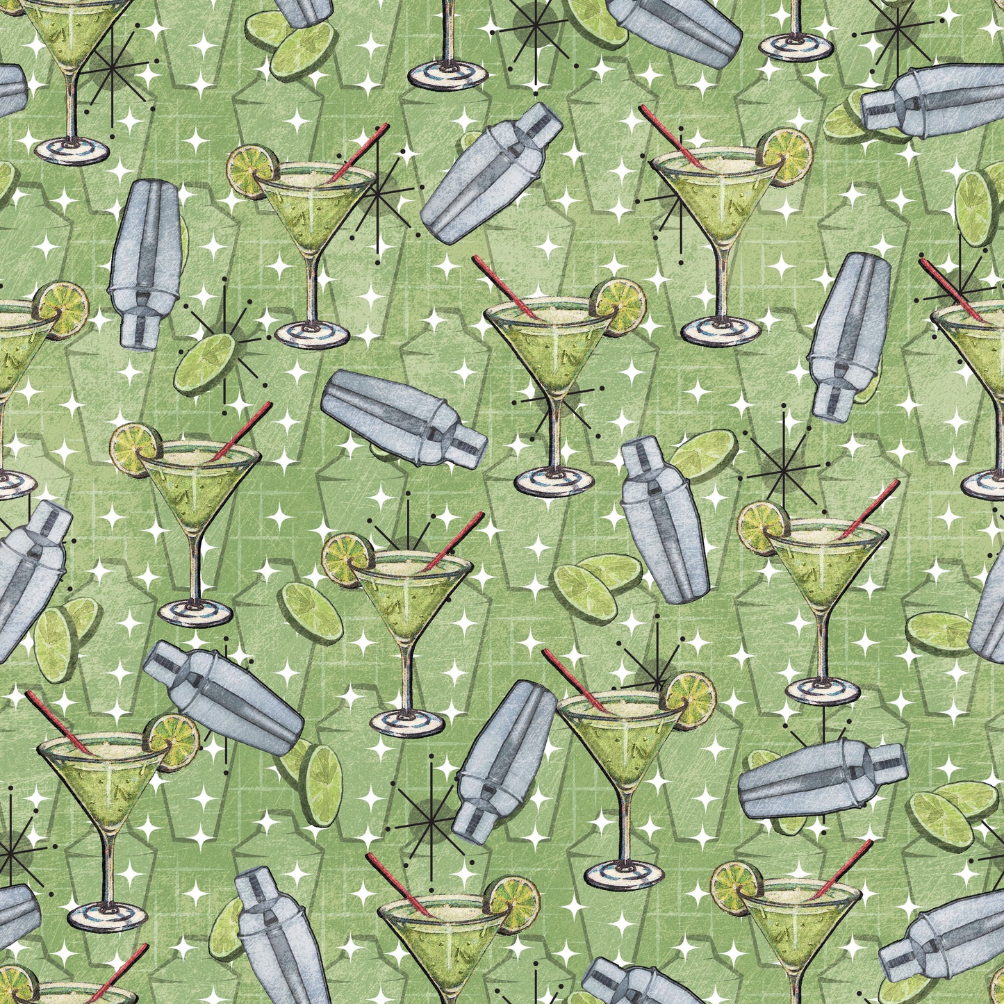Gimlet Cocktail 12x12 Patterned Vinyl Sheet