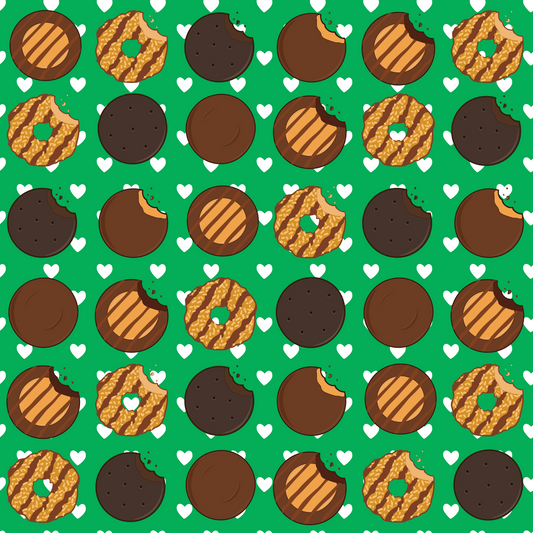 Girl Scout Cookies 12x12 Patterned Vinyl Sheet