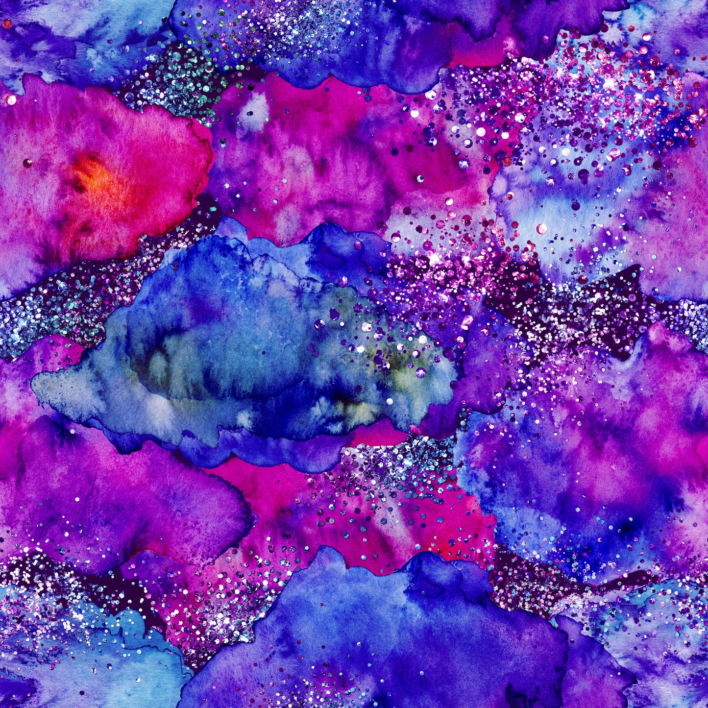 Faux Glitter Unicorn Clouds Dark 12x12 Patterned Vinyl Sheet